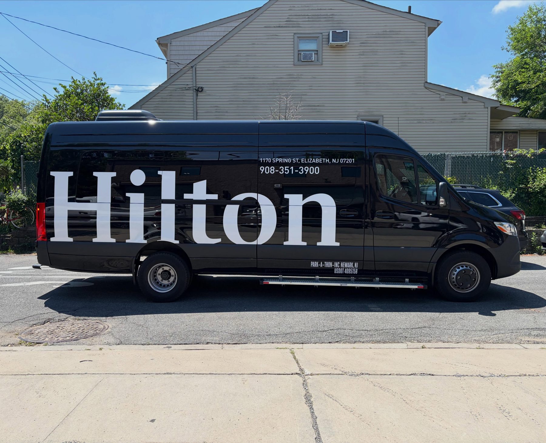 Hilton Sprinter hotel shuttle graphics